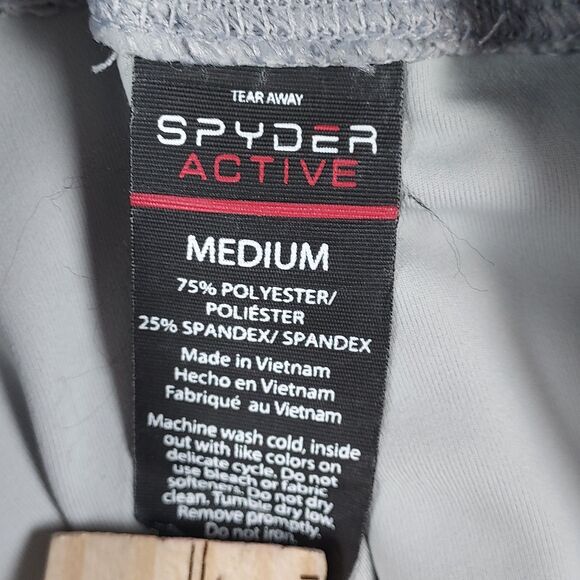 Spyder Active Leggings Medium Women’s Gray Print High Waist Stretch - Picture 6 of 11